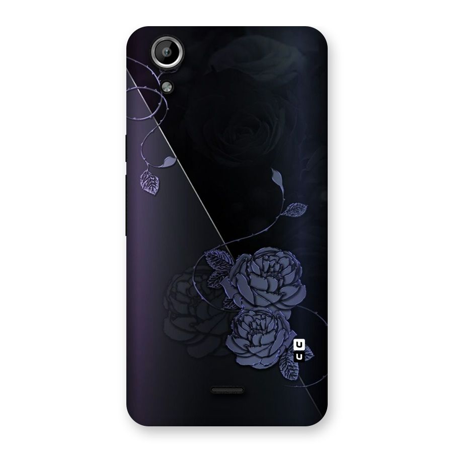 Voilet Floral Design Back Case for Micromax Canvas Selfie Lens Q345