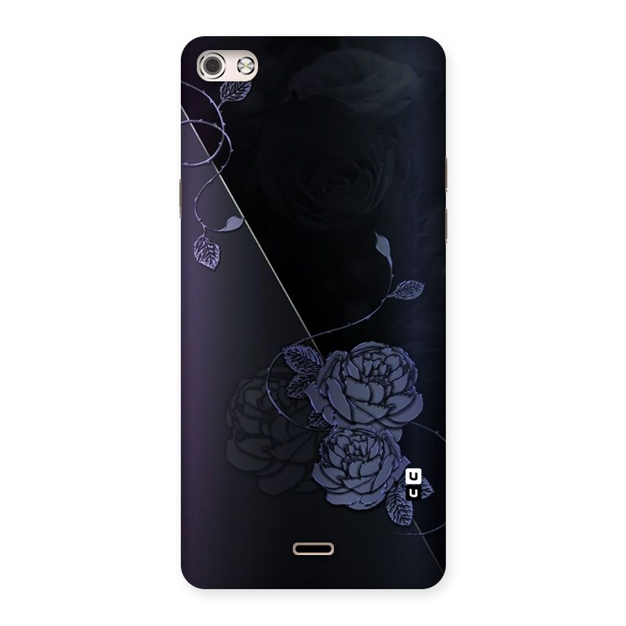 Voilet Floral Design Back Case for Micromax Canvas Silver 5