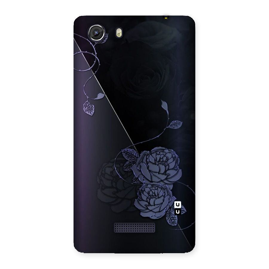 Voilet Floral Design Back Case for Micromax Unite 3