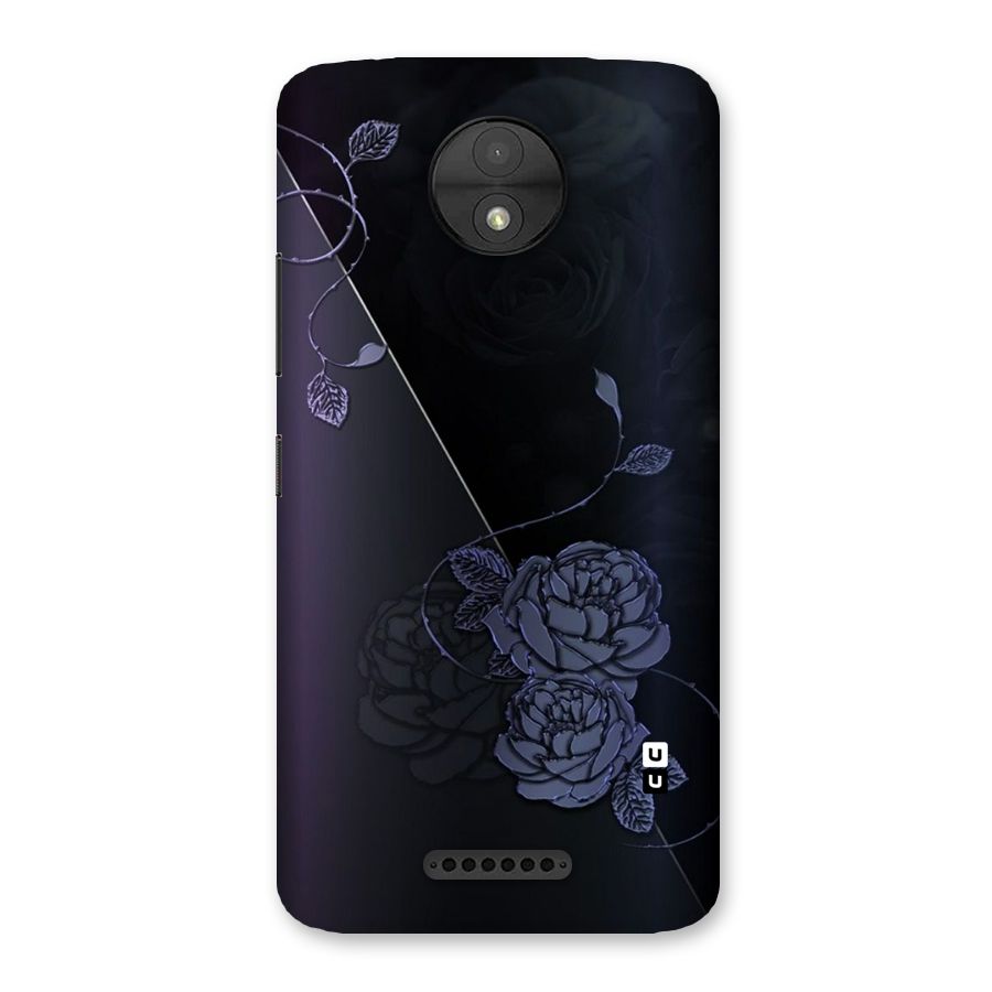 Voilet Floral Design Back Case for Moto C