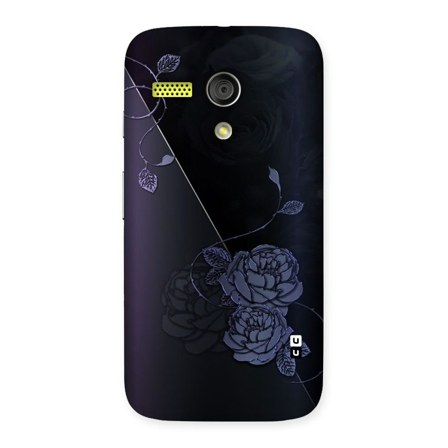 Voilet Floral Design Back Case for Moto G