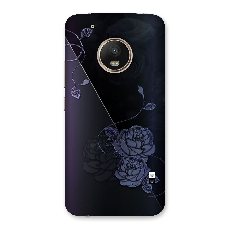 Voilet Floral Design Back Case for Moto G5 Plus