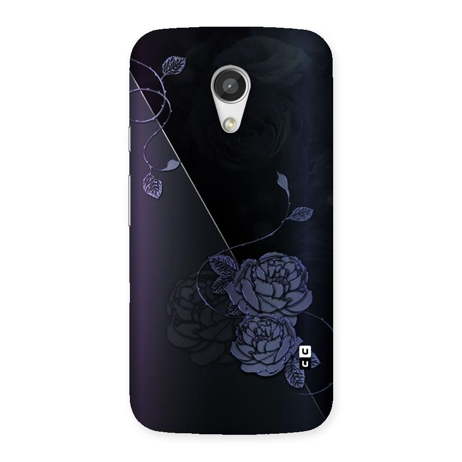 Voilet Floral Design Back Case for Moto G 2nd Gen