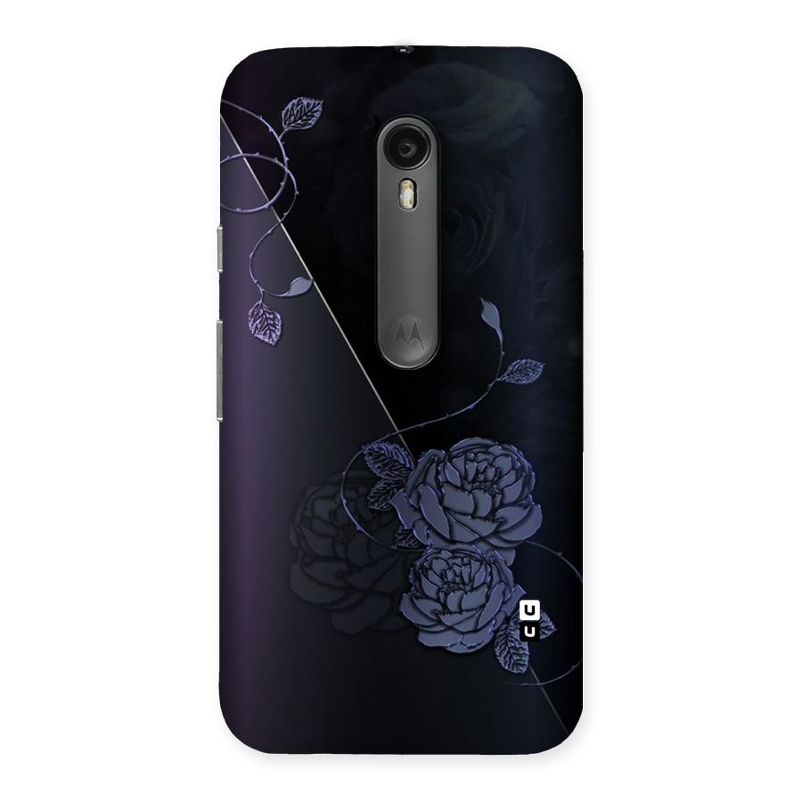Voilet Floral Design Back Case for Moto G Turbo
