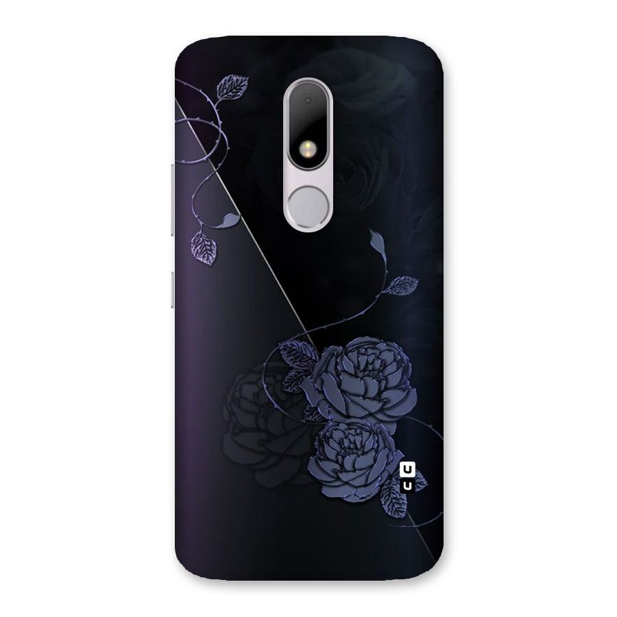 Voilet Floral Design Back Case for Moto M