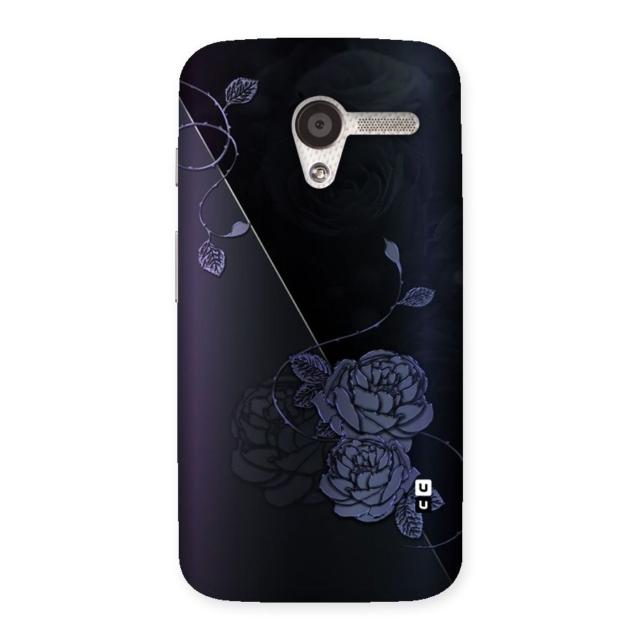 Voilet Floral Design Back Case for Moto X