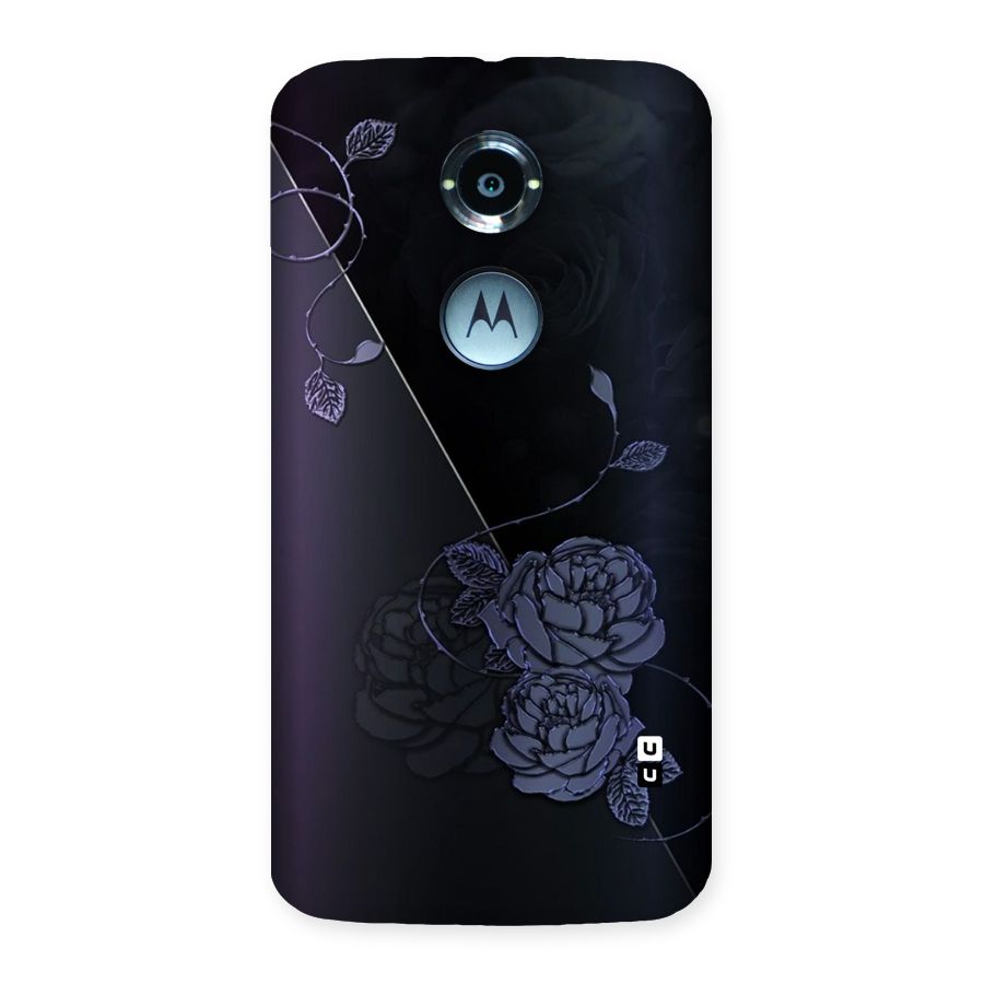 Voilet Floral Design Back Case for Moto X 2nd Gen