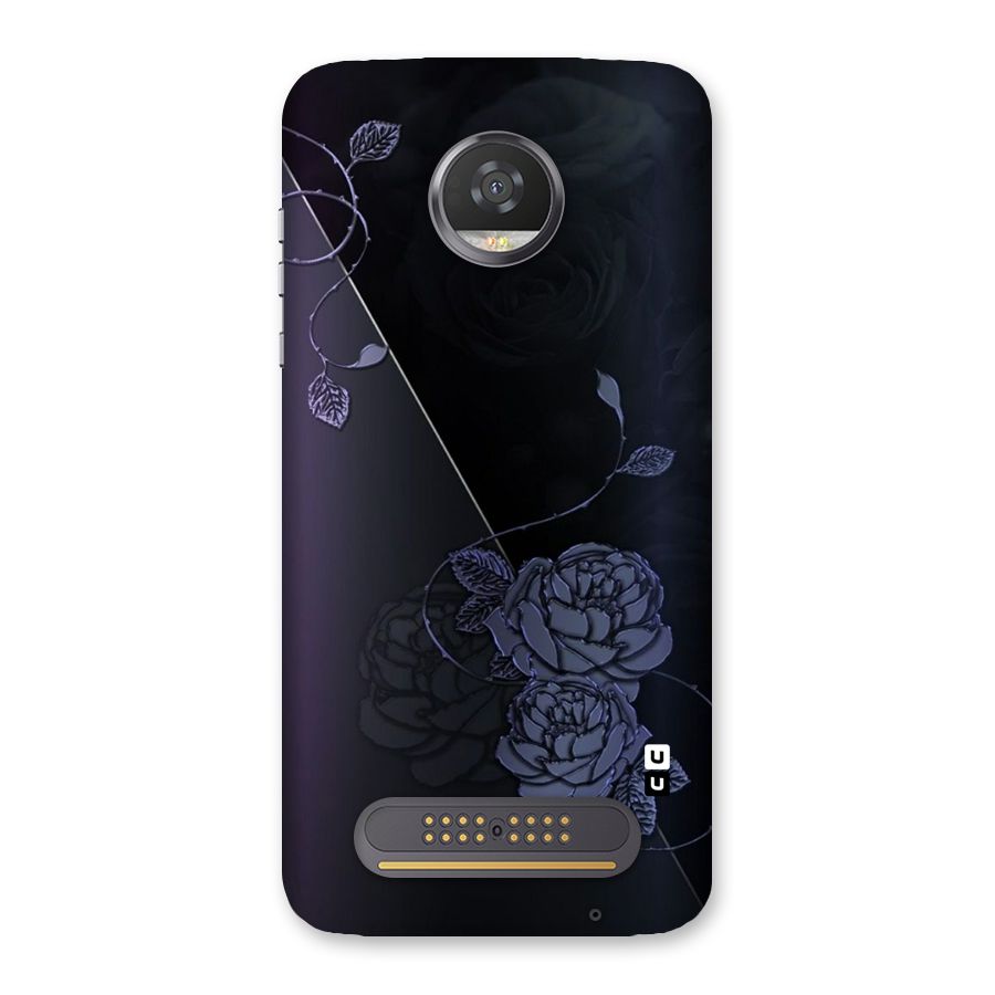 Voilet Floral Design Back Case for Moto Z2 Play