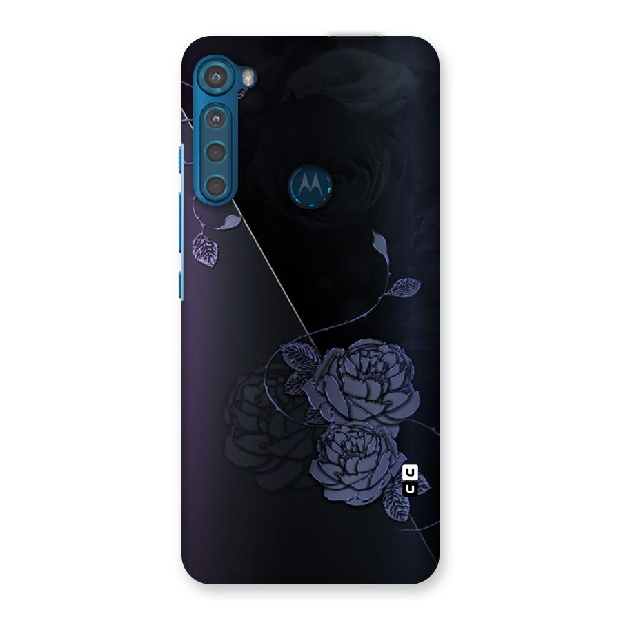 Voilet Floral Design Back Case for Motorola One Fusion Plus