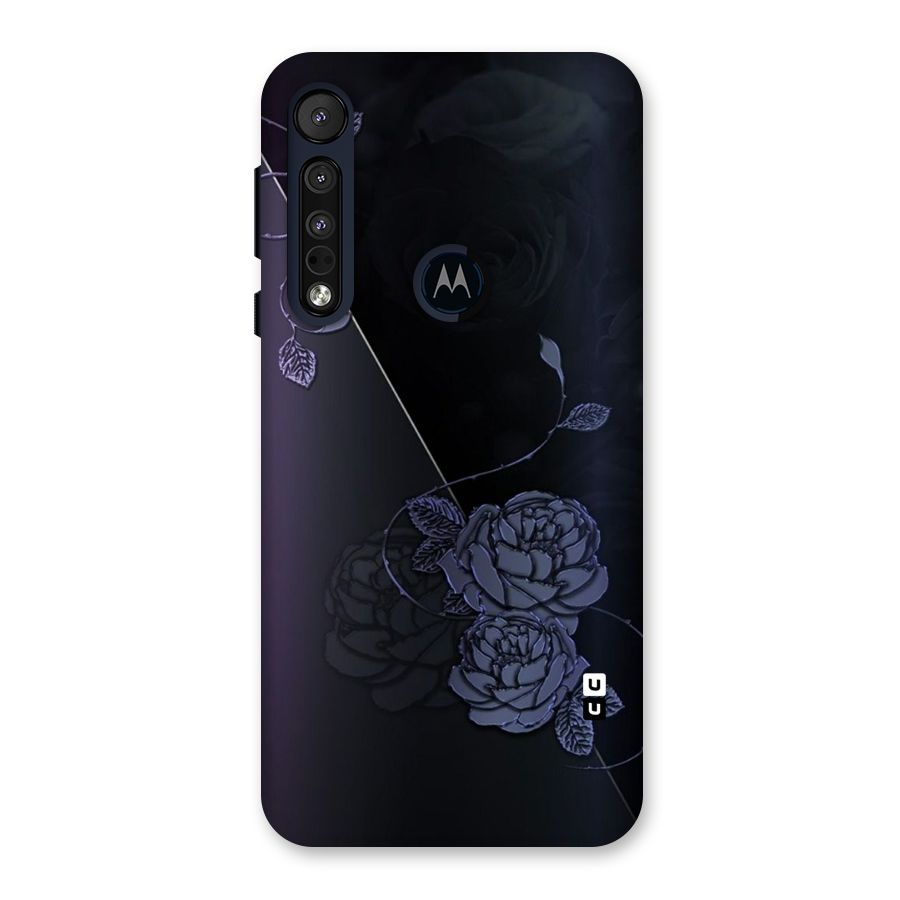 Voilet Floral Design Back Case for Motorola One Macro