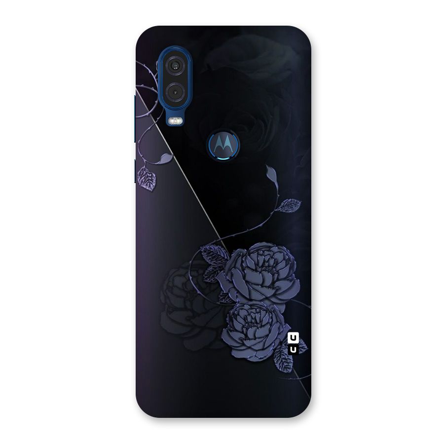 Voilet Floral Design Back Case for Motorola One Vision