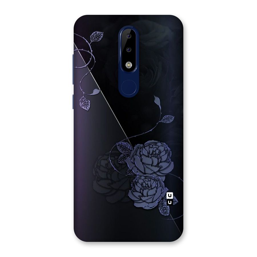 Voilet Floral Design Back Case for Nokia 5.1 Plus