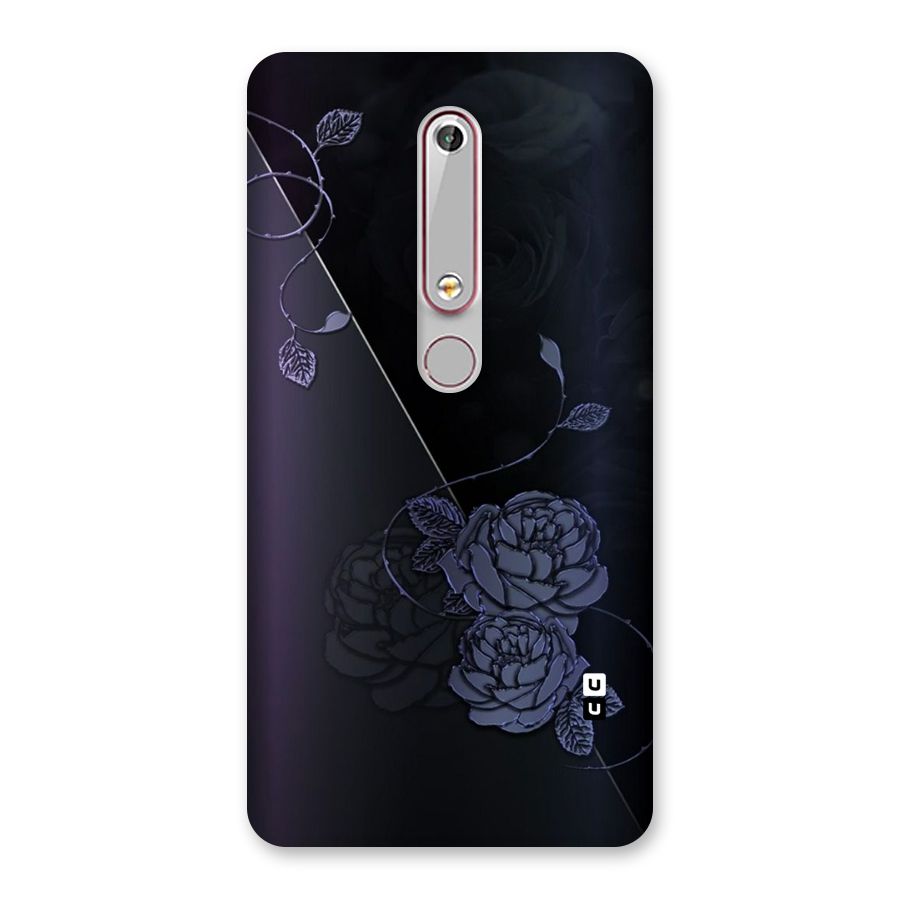 Voilet Floral Design Back Case for Nokia 6.1