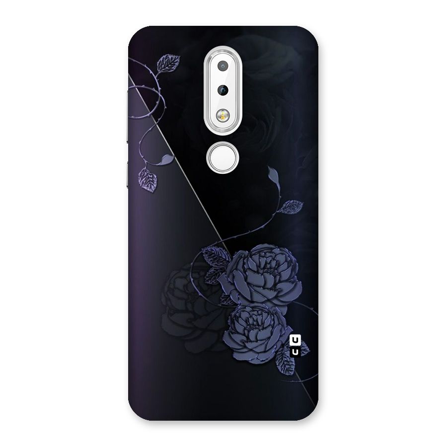 Voilet Floral Design Back Case for Nokia 6.1 Plus