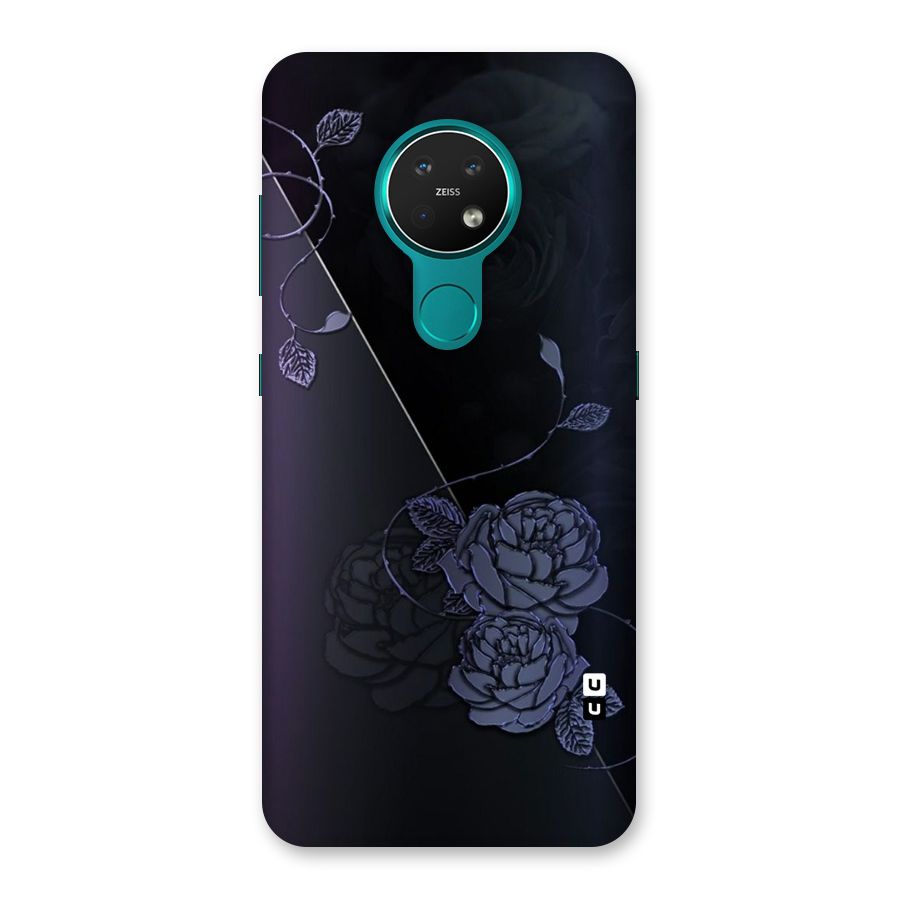 Voilet Floral Design Back Case for Nokia 7.2