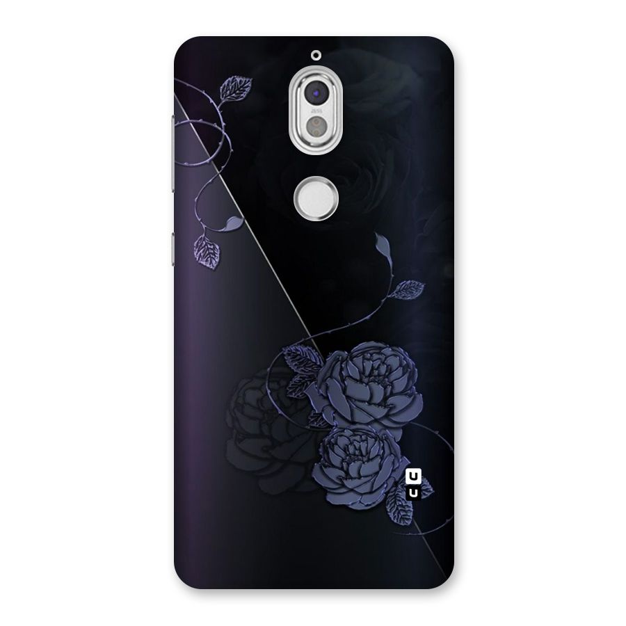 Voilet Floral Design Back Case for Nokia 7