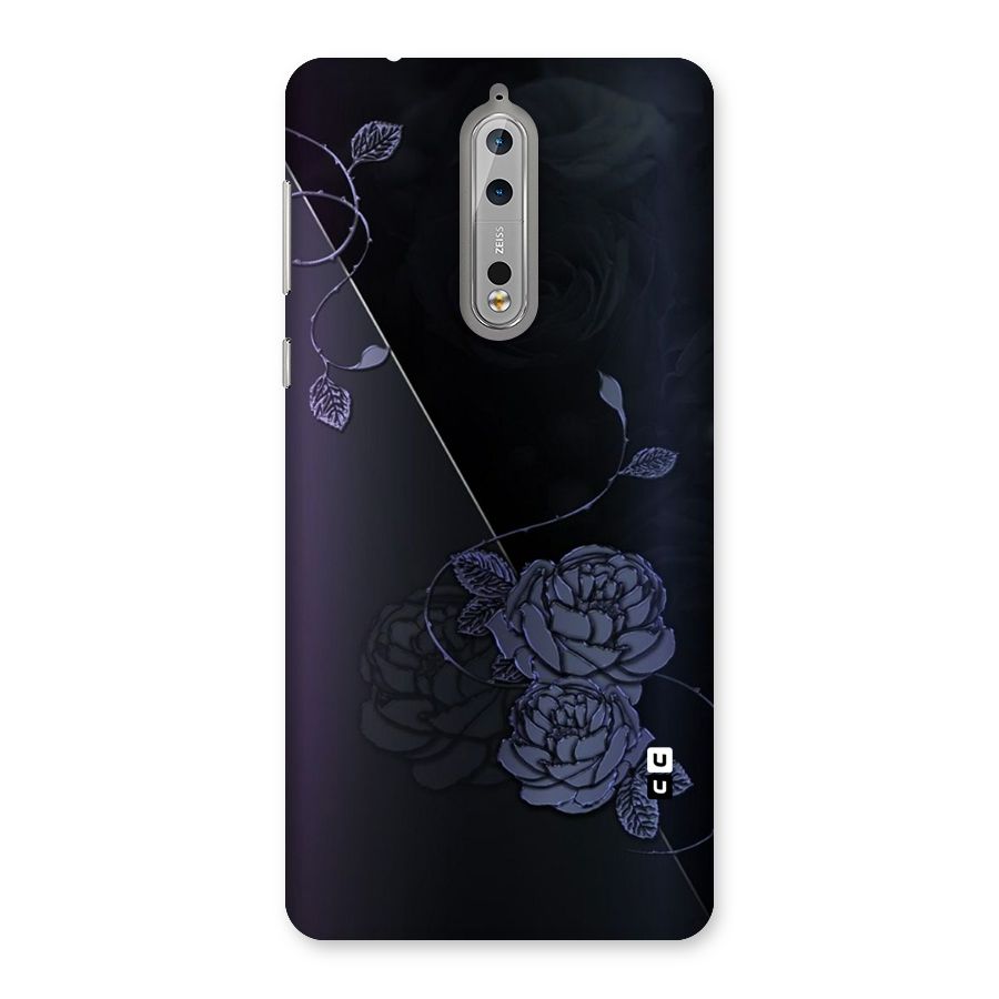 Voilet Floral Design Back Case for Nokia 8