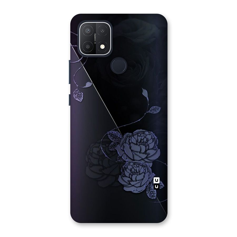 Voilet Floral Design Back Case for Oppo A15s
