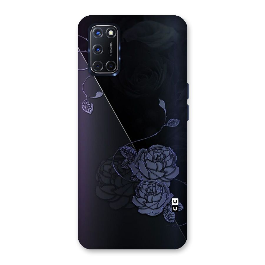 Voilet Floral Design Back Case for Oppo A52