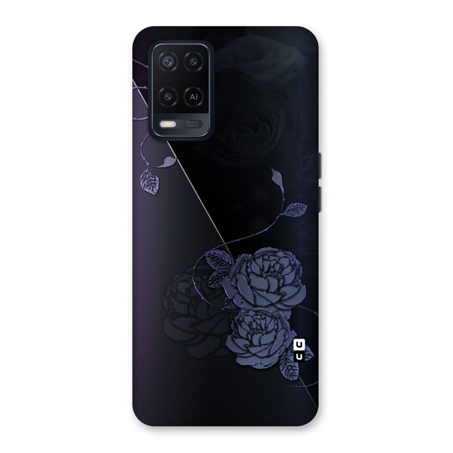 Voilet Floral Design Back Case for Oppo A54
