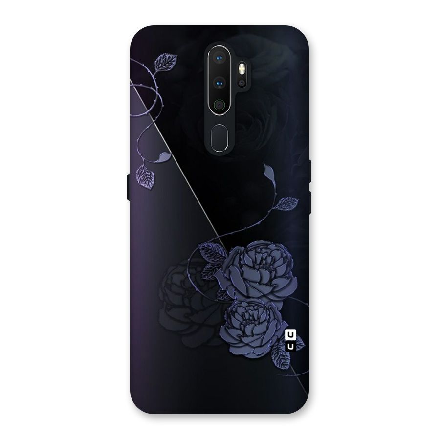 Voilet Floral Design Back Case for Oppo A5 (2020)