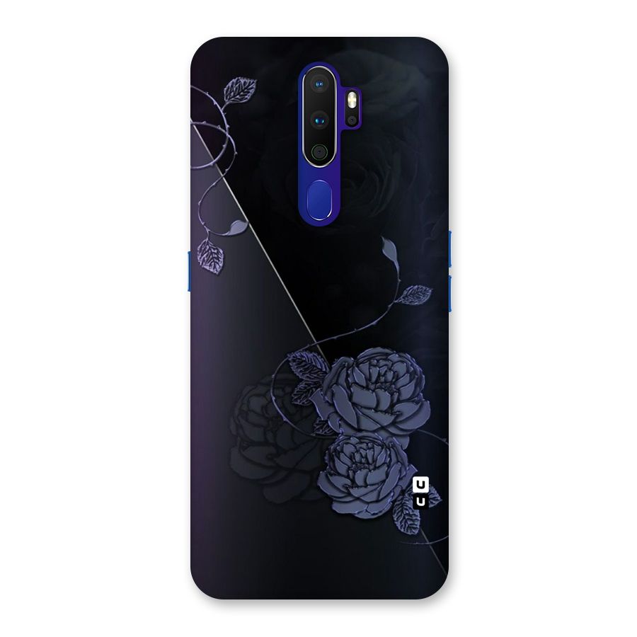 Voilet Floral Design Back Case for Oppo A9 (2020)