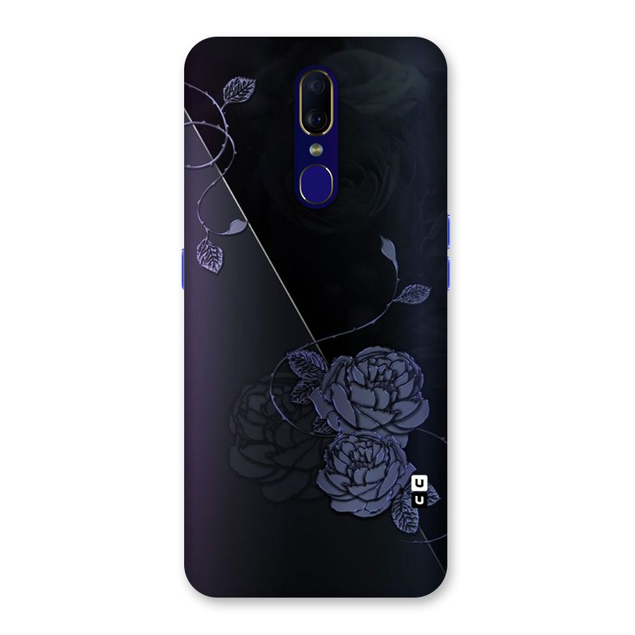 Voilet Floral Design Back Case for Oppo F11
