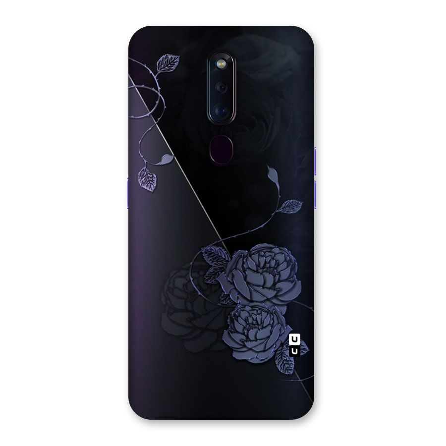 Voilet Floral Design Back Case for Oppo F11 Pro