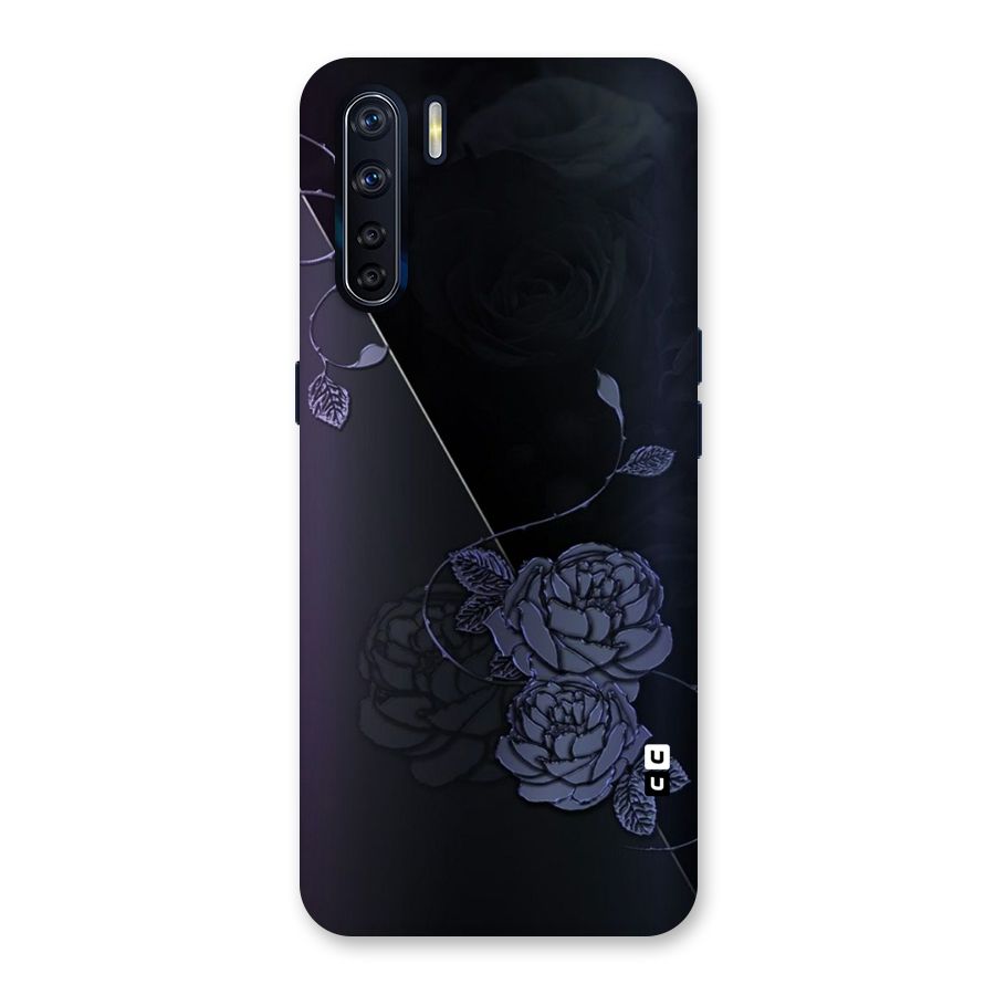 Voilet Floral Design Back Case for Oppo F15