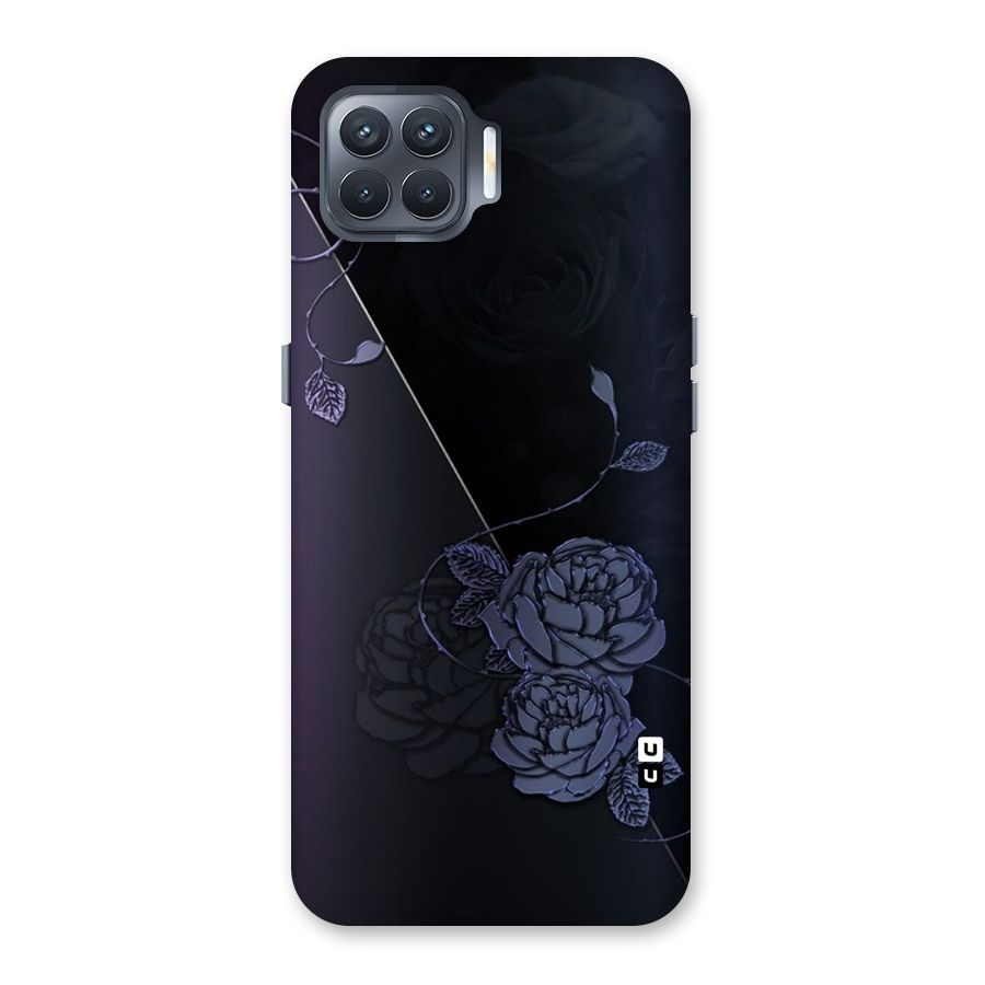 Voilet Floral Design Back Case for Oppo F17 Pro