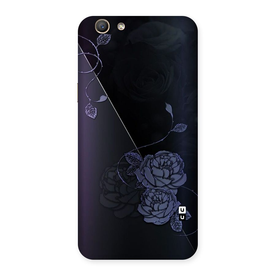 Voilet Floral Design Back Case for Oppo F1s
