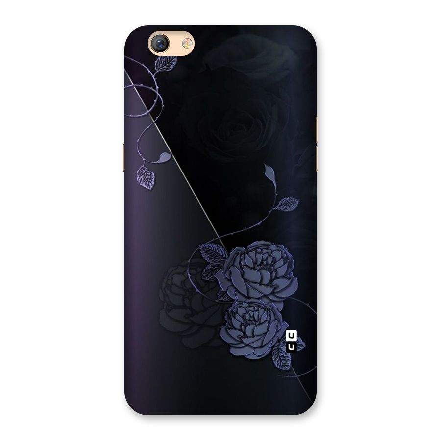 Voilet Floral Design Back Case for Oppo F3 Plus