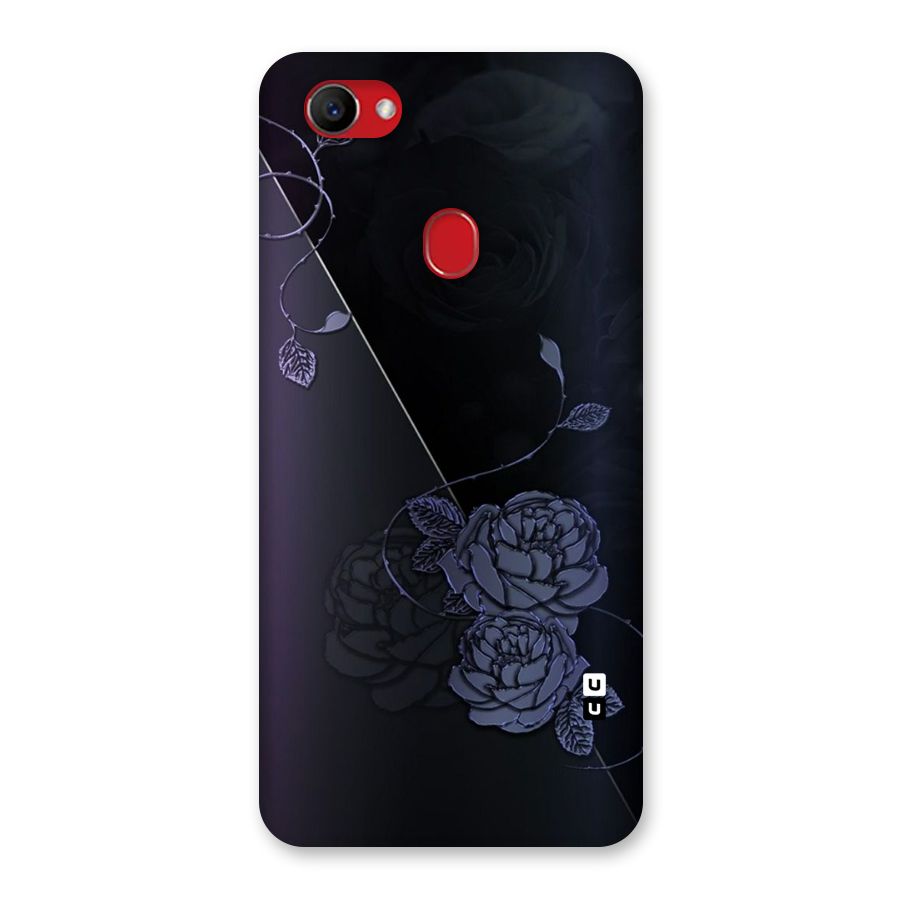 Voilet Floral Design Back Case for Oppo F7
