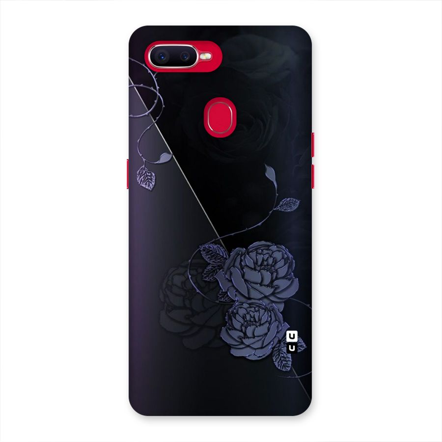 Voilet Floral Design Back Case for Oppo F9 Pro