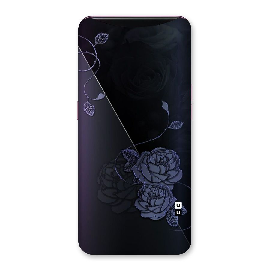 Voilet Floral Design Back Case for Oppo Find X
