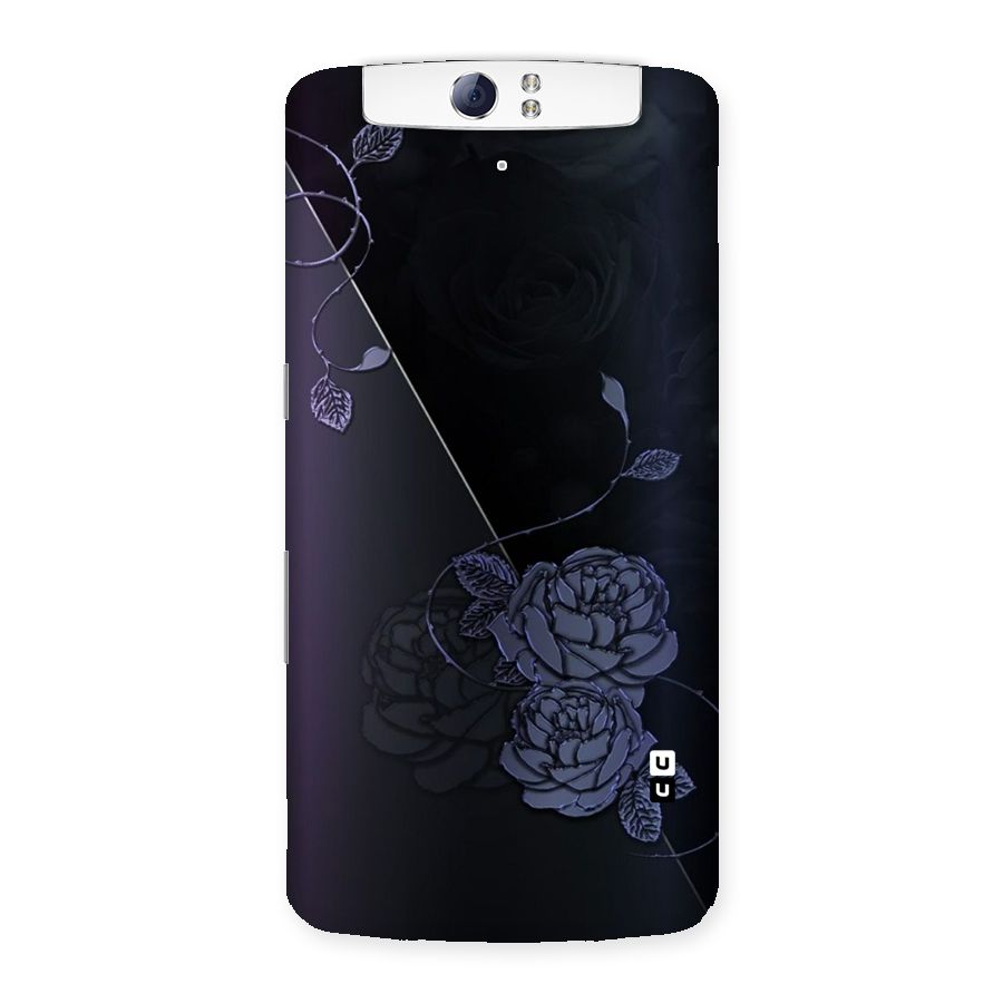 Voilet Floral Design Back Case for Oppo N1