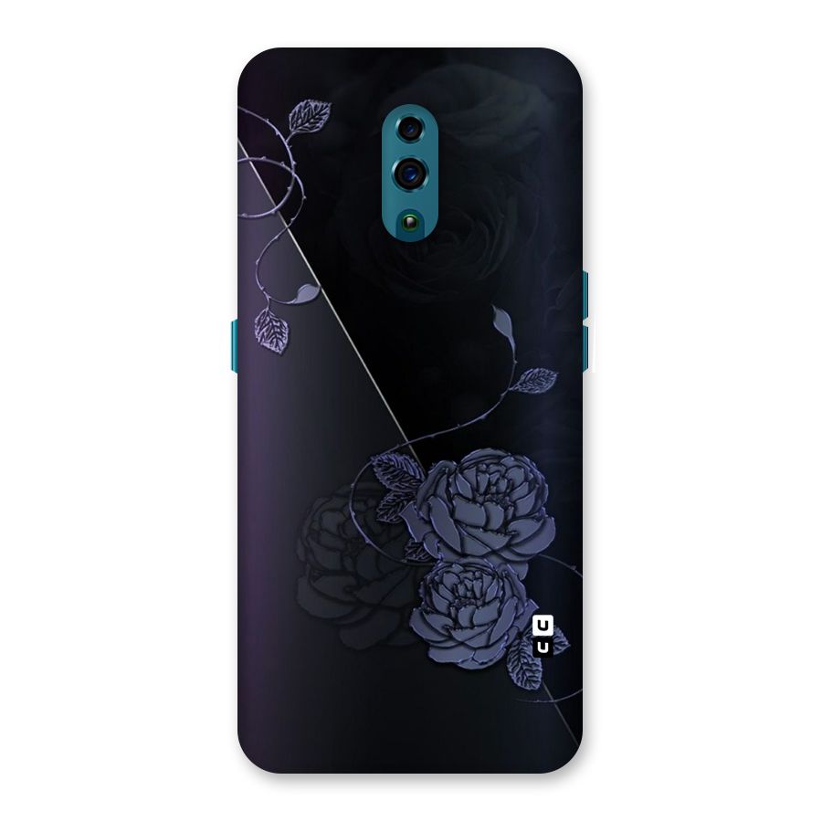 Voilet Floral Design Back Case for Oppo Reno