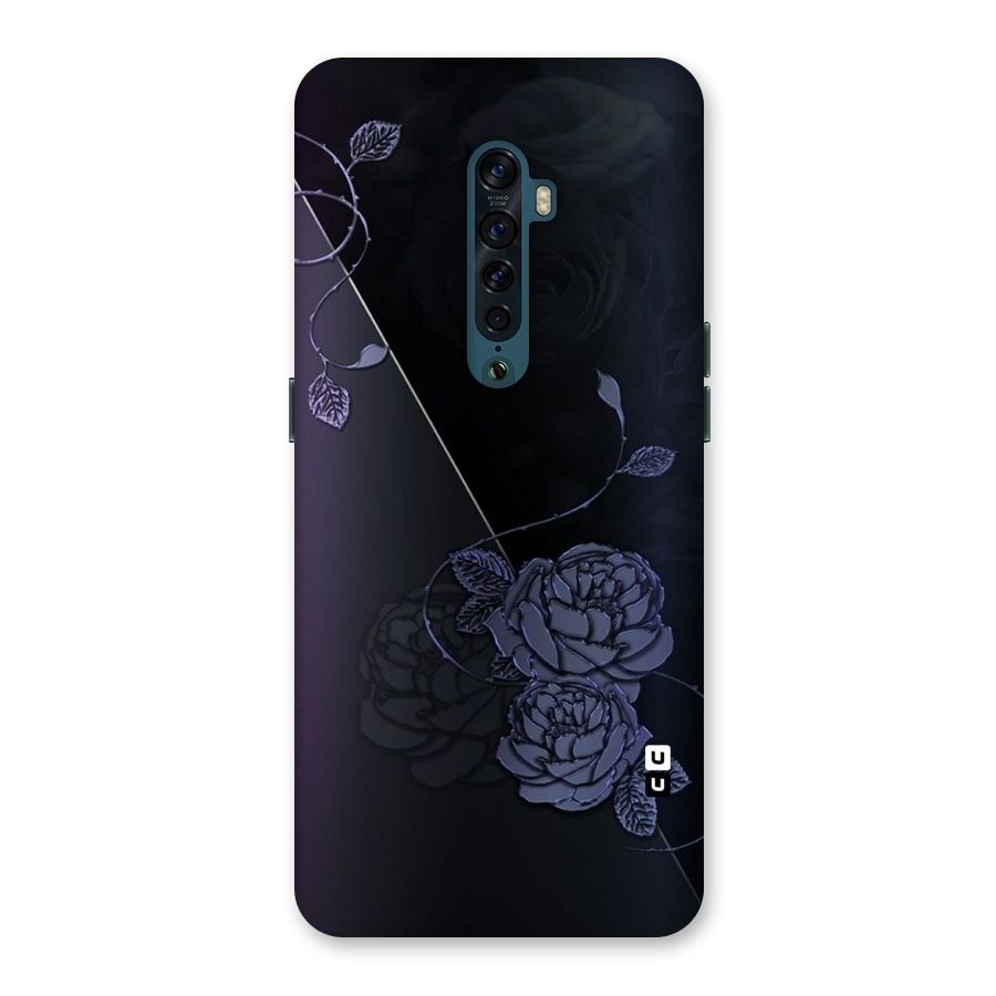Voilet Floral Design Back Case for Oppo Reno2