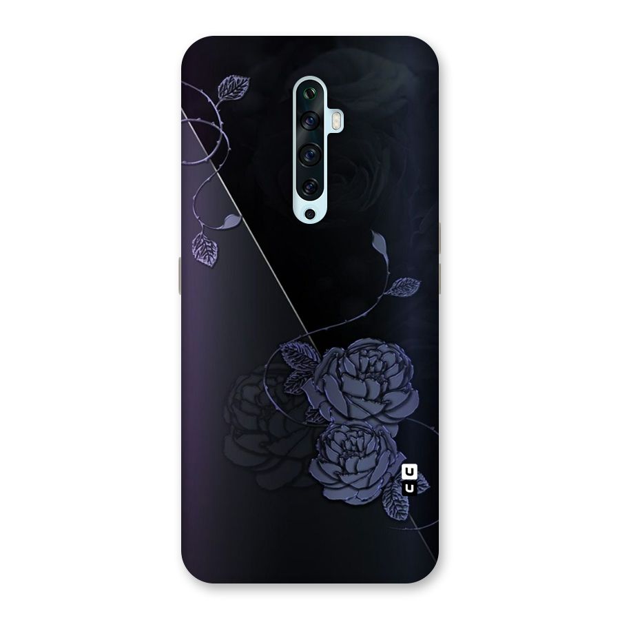 Voilet Floral Design Back Case for Oppo Reno2 F