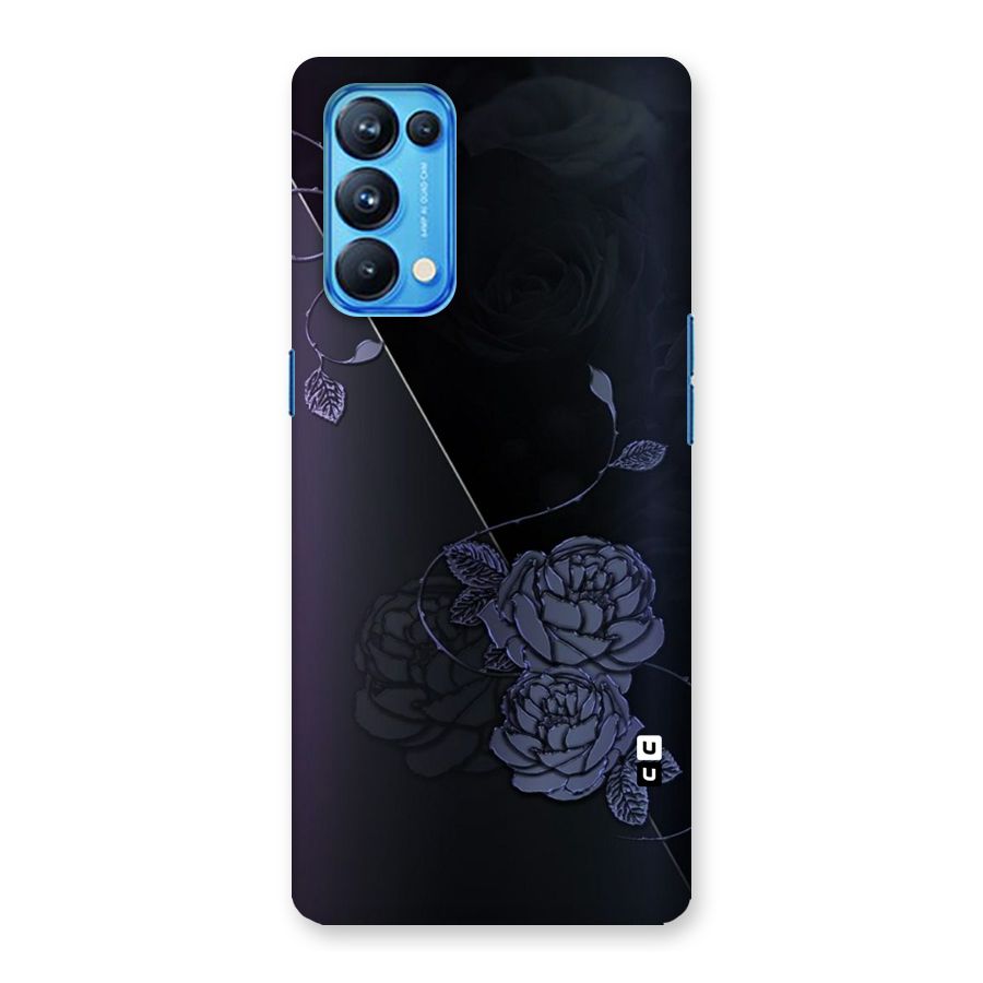 Voilet Floral Design Back Case for Oppo Reno5 Pro 5G