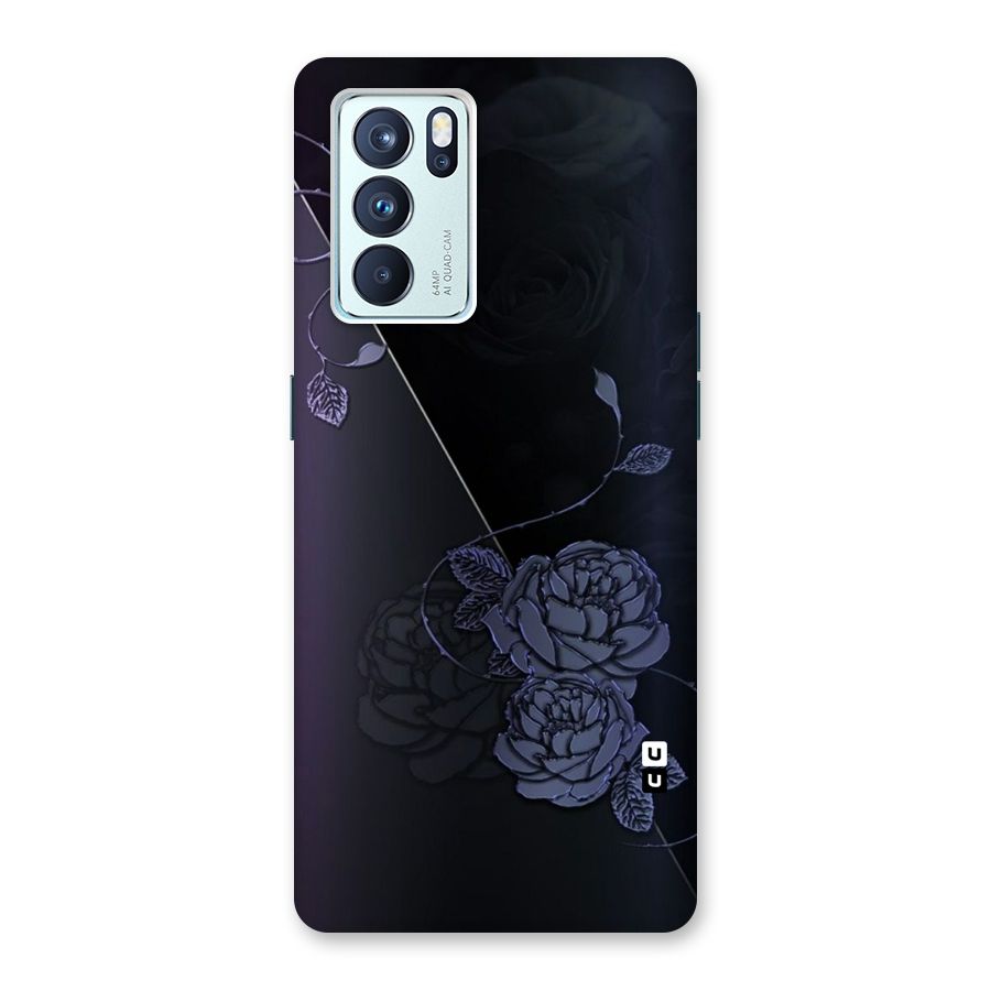 Voilet Floral Design Back Case for Oppo Reno6 Pro 5G