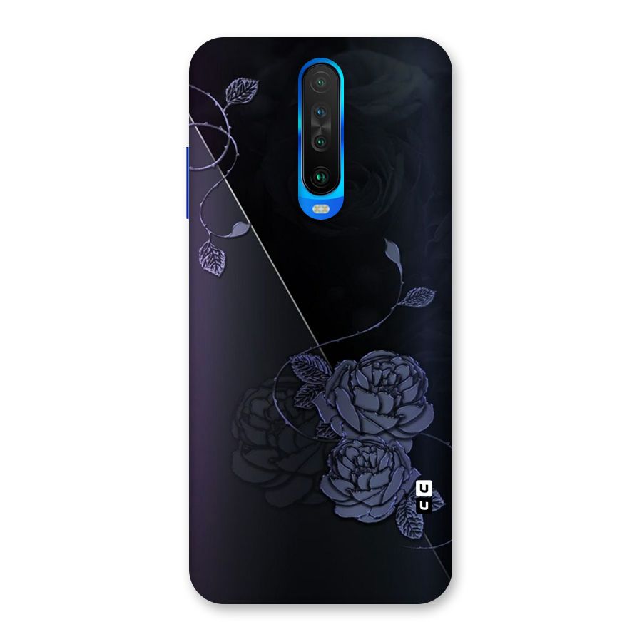Voilet Floral Design Back Case for Poco X2