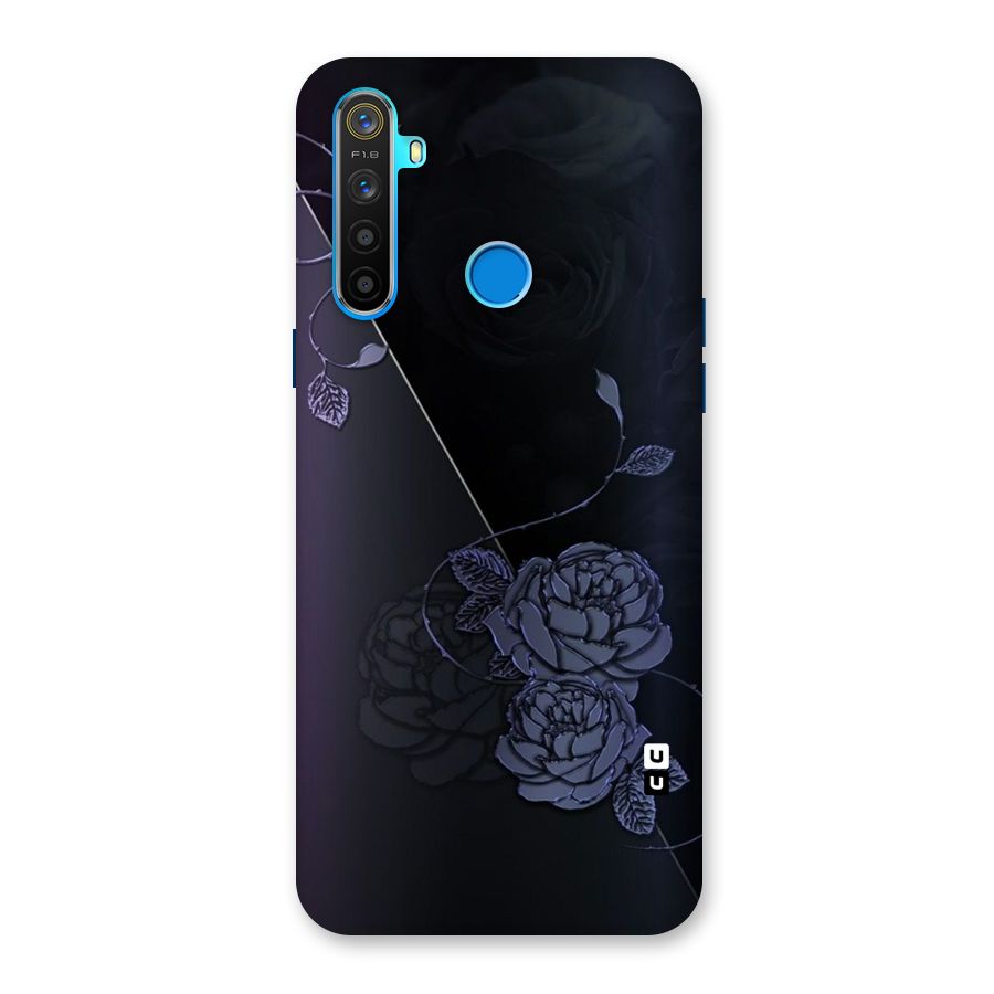 Voilet Floral Design Back Case for Realme 5