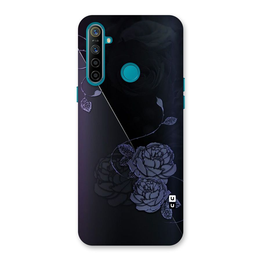 Voilet Floral Design Back Case for Realme 5i