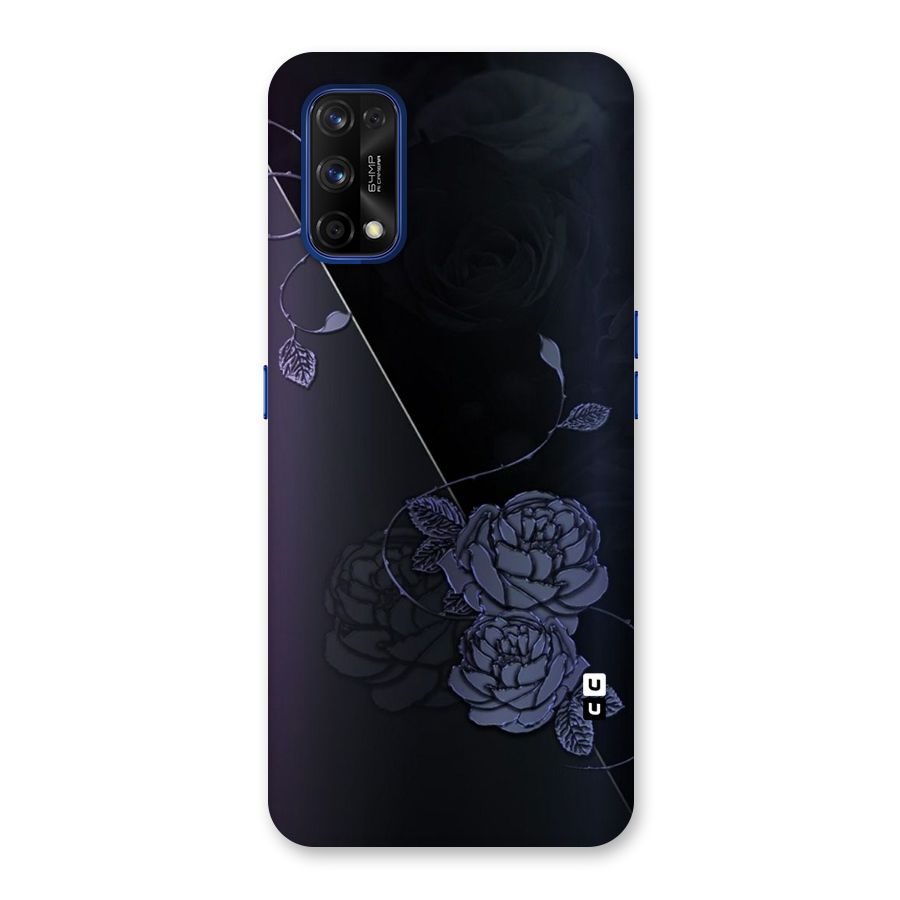 Voilet Floral Design Back Case for Realme 7 Pro