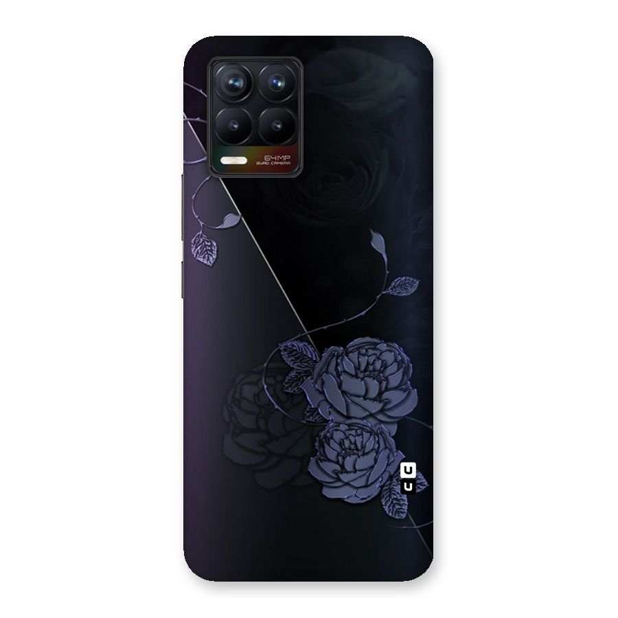 Voilet Floral Design Back Case for Realme 8