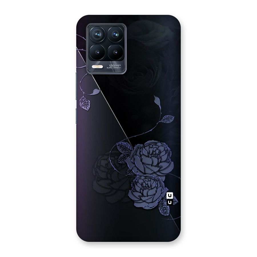 Voilet Floral Design Back Case for Realme 8 Pro