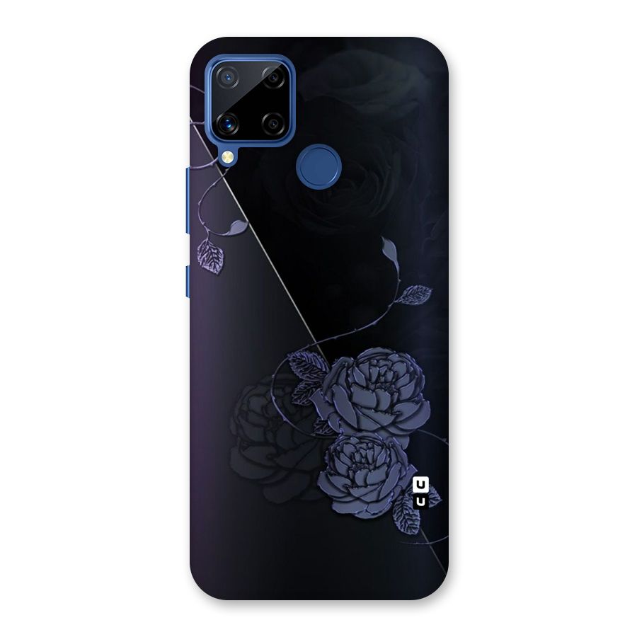 Voilet Floral Design Back Case for Realme C15