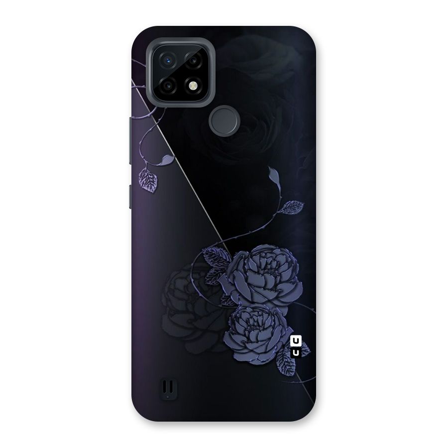 Voilet Floral Design Back Case for Realme C21