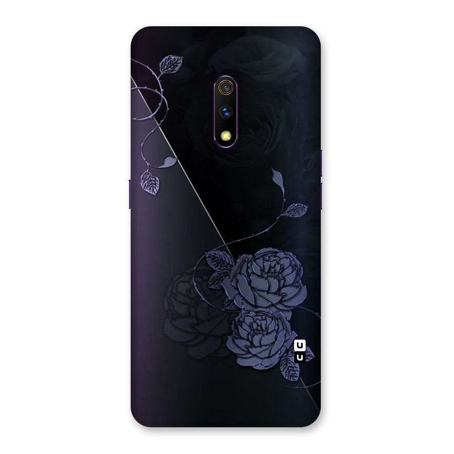 Voilet Floral Design Back Case for Realme X